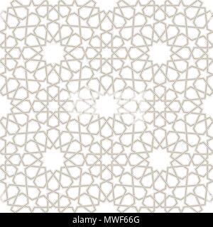 Arabesque Gray Pattern with white Background Stock Vector