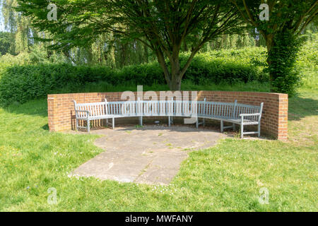 Memorial to the British European Airways air disaster in Waters Drive recreation ground, Staines Moor, UK. Stock Photo