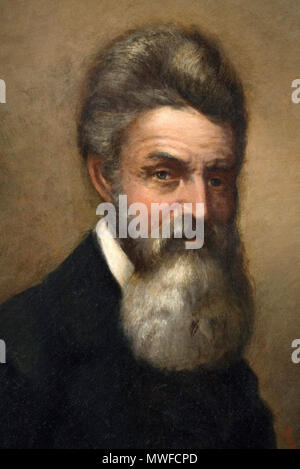 . English: Portrait of John Brown (abolistionist) by free black artist David Bustill Bowser. Bowser reportedly met Brown in person at Bowser's underground railroad station. Since Brown only wore a beard during and after his raid on Harpers Ferry (1859) and was hung in 1859, this 1865 portrait must be from memory, not an actual sitting. 1865. David Bustill Bowser (died 1900) 311 JBrown by DB Bowser 1865 Stock Photo