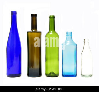 group of bottle isolated on white Stock Photo