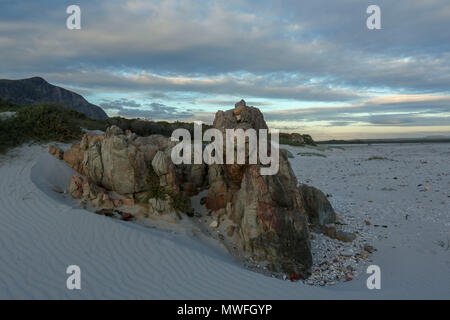 Grotto blue flag Beach hermanus on the tourist garden route, south africa Stock Photo