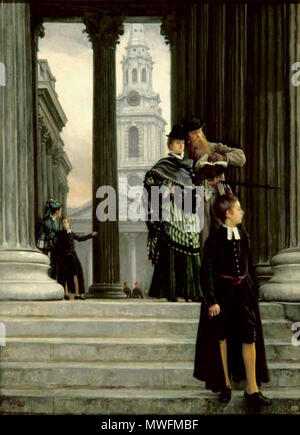 .  English: London Visitors, oil painting by James Tissot, 1874 . 7 November 2011  375 Londonvisitors james tissot 1874 Stock Photo