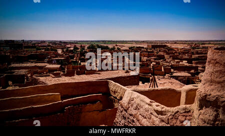 Aerial view to Balat old town in Dakhla oasis, Egypt Stock Photo