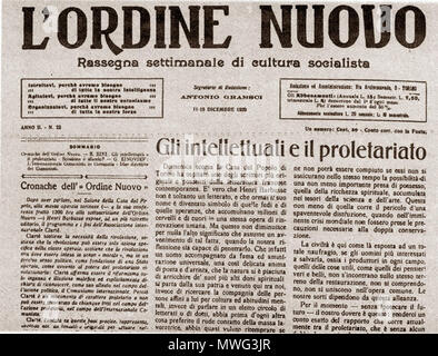 . Français : « L'Ordine Nuovo » 11 décembre 1920 . 1920. Antonio Gramsci (1891-1937) 352 L'Ordine Nuovo 1920 Stock Photo
