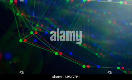 Abstract space background in glitch style Stock Photo