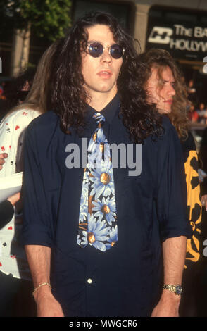 HOLLYWOOD, CA - JULY 11: Musician Mark Slaughter of Rock Band Slaughter attends the 'Bill & Ted's Bogus Journey' Hollywood Premiere on July 11, 1991 at Mann's Chinese Theatre in Hollywood, California. Photo by Barry King/Alamy Stock Photo Stock Photo