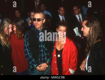 HOLLYWOOD, CA - JULY 11: Musician Les Claypool of band Primus and guests attend the 'Bill & Ted's Bogus Journey' Hollywood Premiere on July 11, 1991 at Mann's Chinese Theatre in Hollywood, California. Photo by Barry King/Alamy Stock Photo Stock Photo