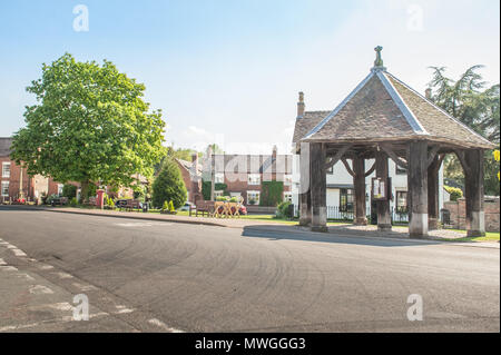 The Butter Cross, Abbots Bromley. Named after the produce that was sold under it. Stock Photo