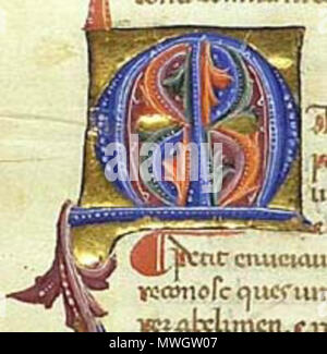 671 Initial M from Cançoner Gil Stock Photo