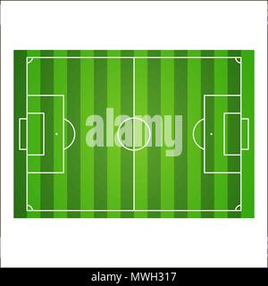 Football field or soccer pitch background. Vector illustration Stock Vector
