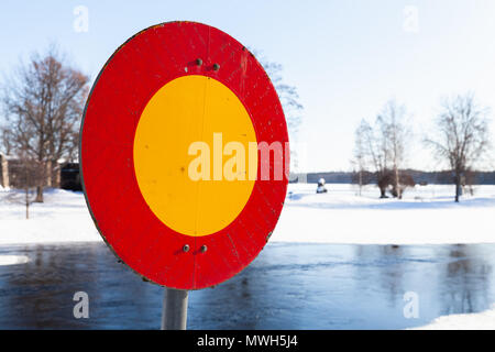 Download Stop sign mounted on a barrier at the Parham Airfield ...