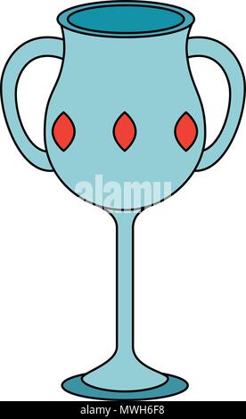 sacred chalice cup icon Stock Vector