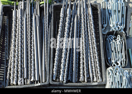 Long Drill Bits Professional Tools Stock Photo