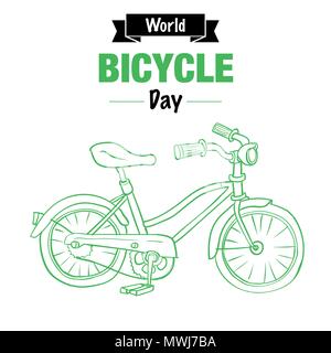 World bicycle day, for poster and banner - Vector Illustration. Stock Vector