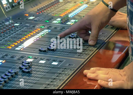 Sound control panel profeshional Stock Photo