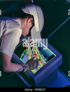Nuclear engineering using augmented reality techniques Stock Photo