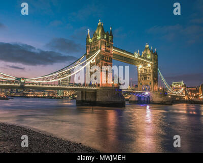 Tower Bridge sunset Stock Photo