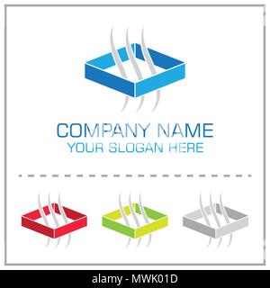 Ventilation / Air Transfer System Vector Logo for Conditioning Company Stock Vector
