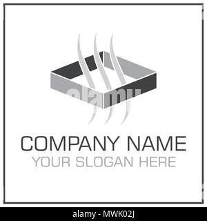 Ventilation / Air Transfer System Vector Logo for Conditioning Company Stock Vector