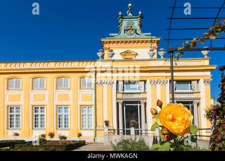 Beautiful palace Wilanow in Warsaw. Capital of Poland. Stock Photo