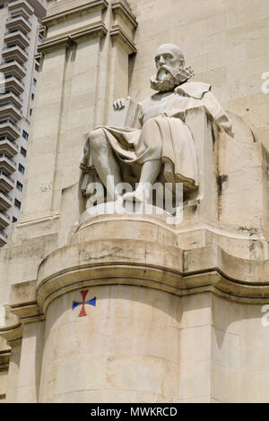 Monument to the author of Don Quixote, Miguel de Cervantes, Plaza de Espana, Madrid, Spain. May 2018 Stock Photo