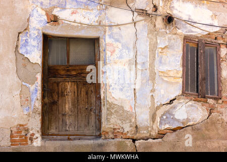 Window and door in the Old Bazaar area of Skopje, Macedonia Stock Photo