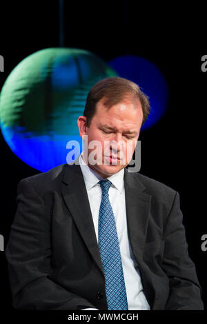 JESSE NORMAN,  Conservative  MP for Hereford and South Herefordshire,  Parliamentary Under Secretary of State for the Department for Transport . At the 2018 Hay Festival of Literature Stock Photo