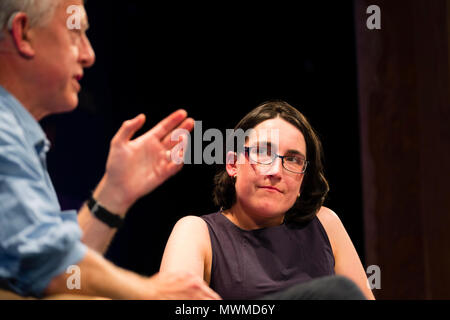 Alexandra Harris, professor of English literature  at Birmingham university, author of 'Weatherland' and  'Romantic Moderns'.  At the Hay Festival 2018 Stock Photo