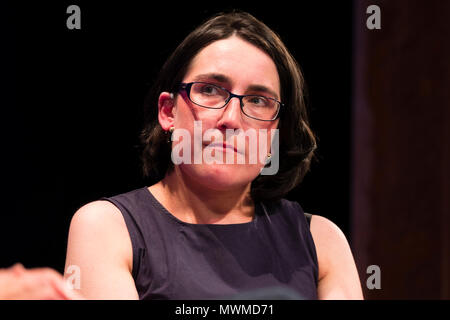 Alexandra Harris, professor of English literature  at Birmingham university, author of 'Weatherland' and  'Romantic Moderns'.  At the Hay Festival 2018 Stock Photo