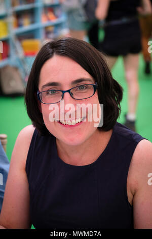 Alexandra Harris, professor of English literature  at Birmingham university, author of 'Weatherland' and  'Romantic Moderns'.  At the Hay Festival 2018 Stock Photo