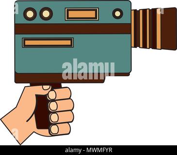 Hand With Retro Handy Camera Isolated Icon Vector Illustration Design Stock Vector Image Art Alamy