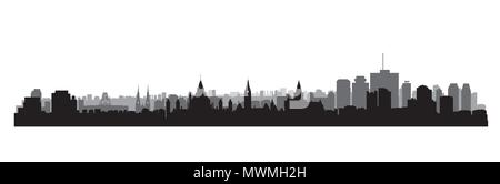 Ottawa city skyline silhouette background, vector illustration Stock ...