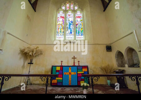 St Wilfrid's Chapel (or St Wilfrid's Church and originally as St Peter's Church) in Church Norton near Chichester, West Sussex, UK Stock Photo