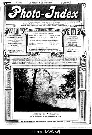 . Français : Photo-index : organe mensuel : photographie, astronomie, optique, sciences / rédacteur en chef : Ch. Lansiaux édition du 5 mai 1913 . 7 August 2016. Charles Lansiaux 481 Photo-index journal Stock Photo