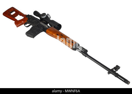 SVD sniper rifle isolated Stock Photo