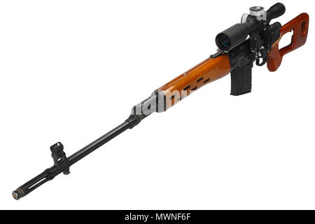 SVD sniper rifle isolated Stock Photo