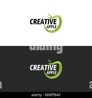 Green Apple Logo Stock Vector