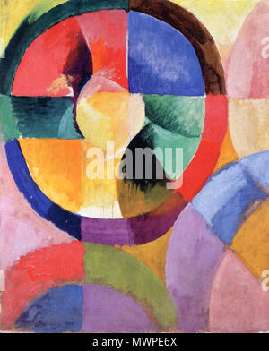 .  English: Circular Forms, Sun No. 1  . between 1912 and 1913 524 Robert Delaunay - Circular Forms, Sun No. 1 - 1912-13 - Wilhelm-Hack-Museum Stock Photo