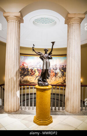 Washington DC,Smithsonian American Art Museum,exhibit exhibition collection sculpture,bronze,Spirit of Life,Daniel Chester French,1914,DC100217031EdOn Stock Photo
