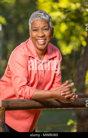 Mature African American woman. Stock Photo