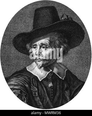 . English: Samuel Coster (16 September 1579, Amsterdam - 1665) . Unknown date. J Houbraken 541 Samuel Coster Stock Photo