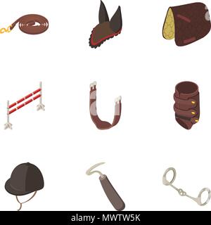 Stable icons set, isometric style Stock Vector