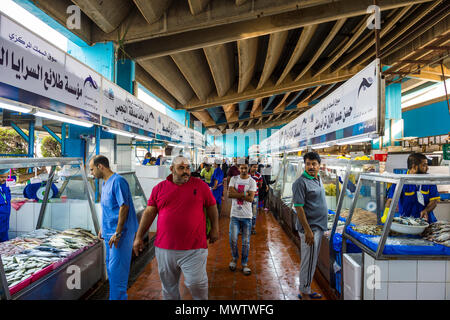 The fish market of Jeddah, Saudi Arabia, Middle East Stock Photo