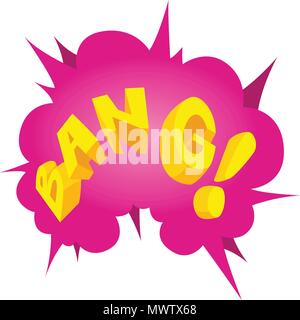 Bang speech bubble icon, isometric style Stock Vector