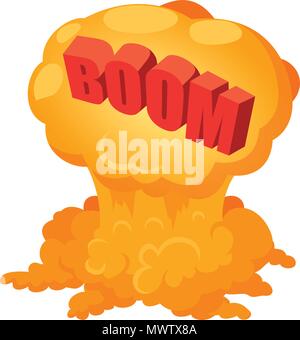 Boom speech bubble icon, isometric style Stock Vector
