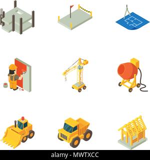 Formation icons set, isometric style Stock Vector