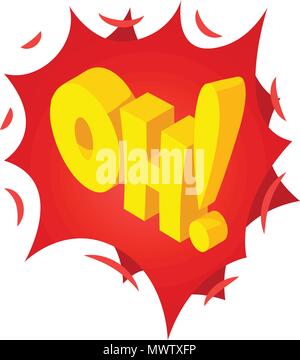 Oh speech bubble icon, isometric style Stock Vector