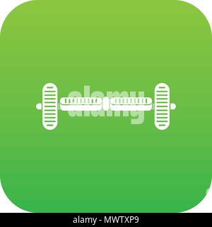 Hoverboard gyro pod icon digital green Stock Vector