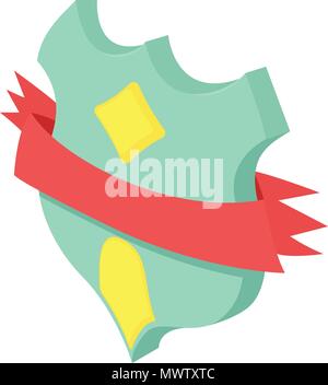 Medieval shield icon, isometric style Stock Vector
