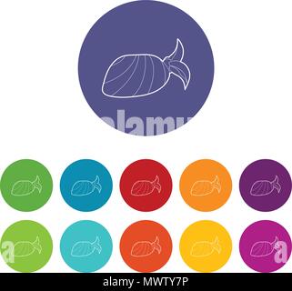 Bandana icons set vector color Stock Vector